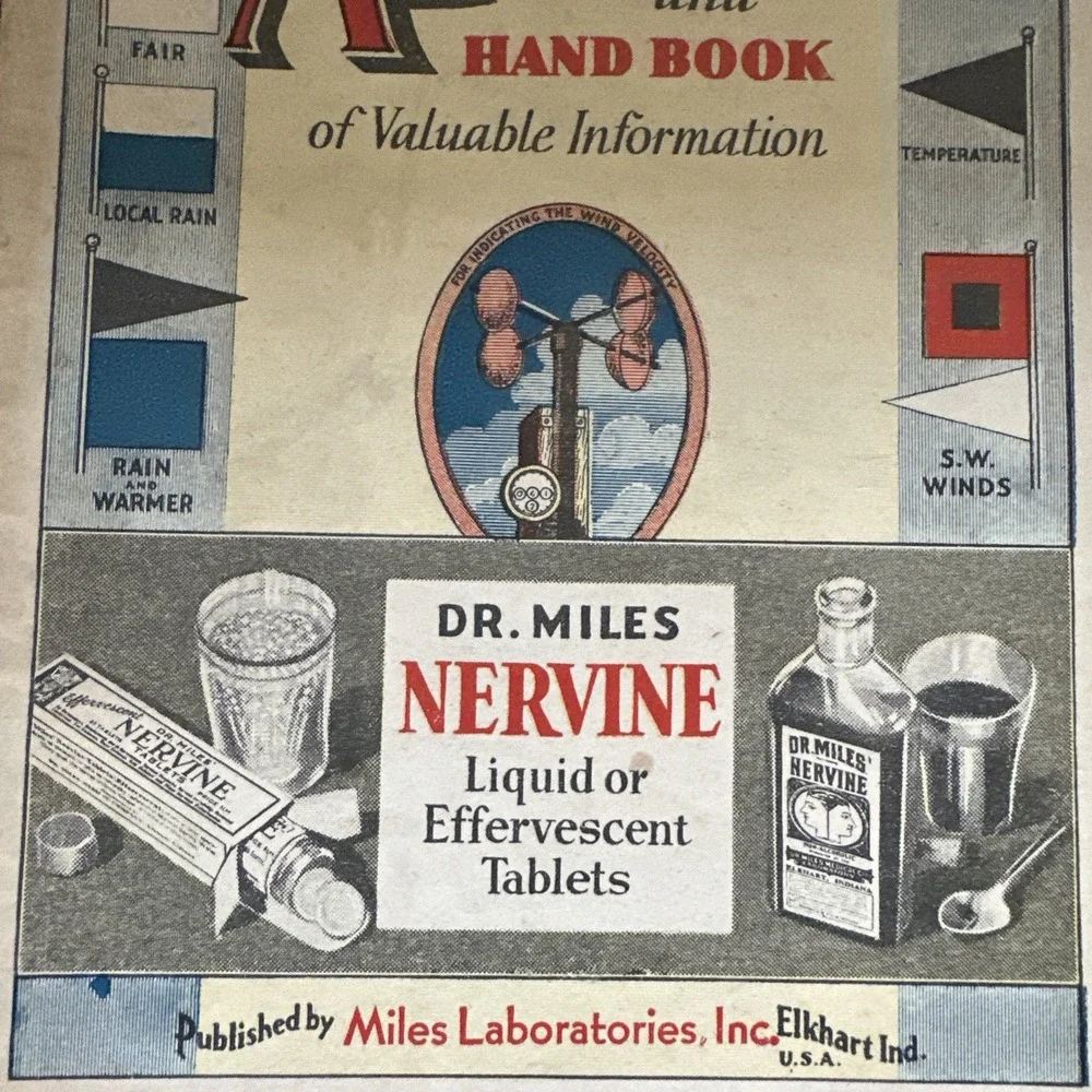 Dr. Miles New Weather Almanac and Handbook‎ of Valuable Information -1936
